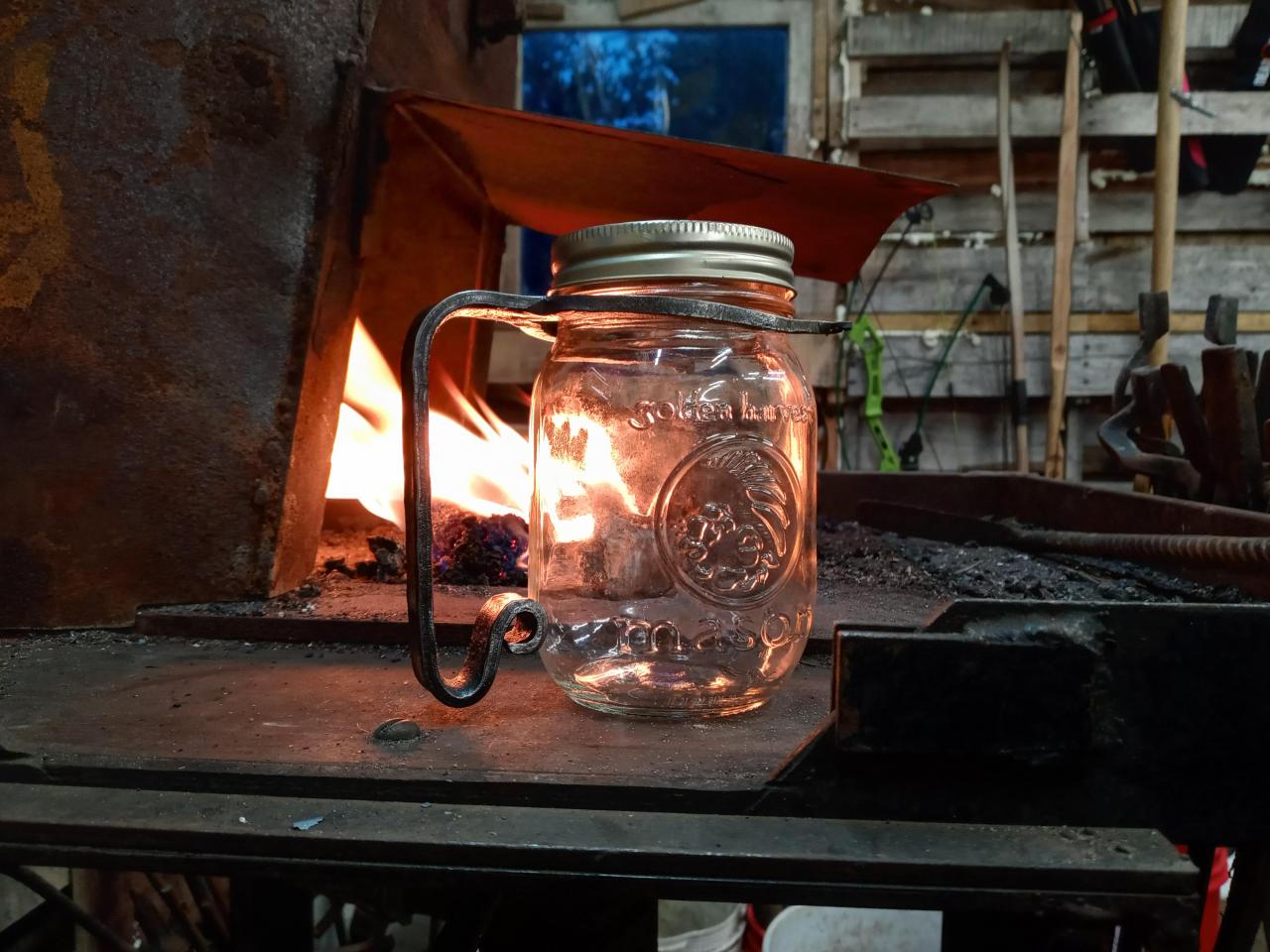 Hand Forged Mason Jar Mug Handles